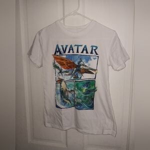 Avatar Graphic Tee in White with Blue & Green Artwork